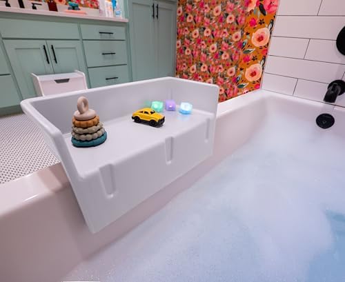 Tub Topper Mini Bathtub Splash Guard, Bath Shelf by TubTopper