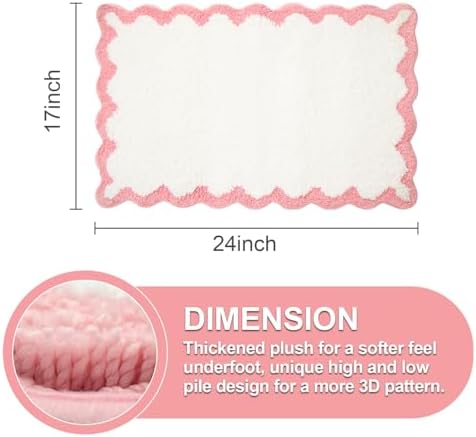 ORTIGIA Small Cute Scalloped Bath Mat, Bathmat - Image 2