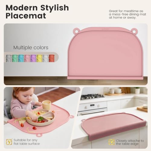 Large Silicone Placemat, Raised Edge Leakproof, Non-Slip - Image 3