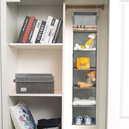 BrilliantJo 6 Shelves Hanging Closet Organizer, 2 Pack Hanging Storage - Image 6