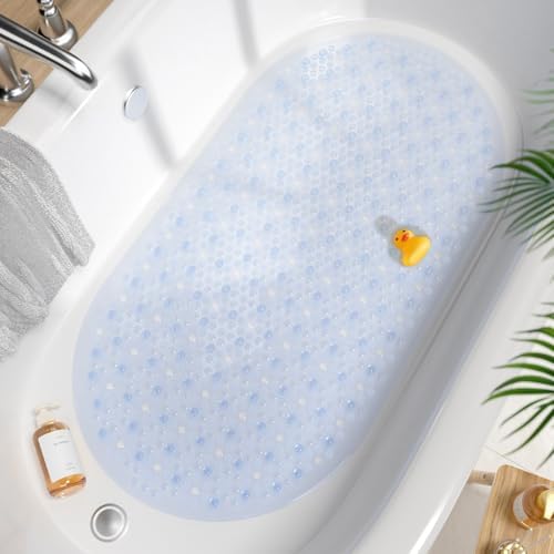 HITSLAM Bathtub Mat Non Slip, 27x15 Inch Bubble Oval Bath Tub Mat by HITSLAM