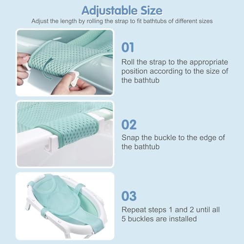 Colorlife Baby Bath Seat Support Net Infant Bathing Seat Support Mat, - Image 7