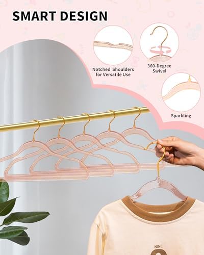 50pcs Slim Clear Toddler Hangers - Image 5