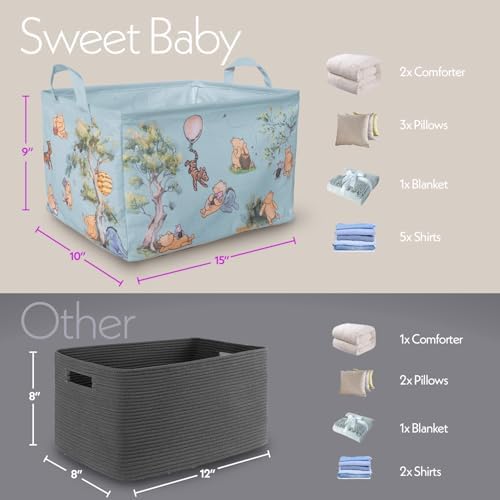 Sweet Baby Classic Winnie Pooh Storage Nursery Basket - Image 3