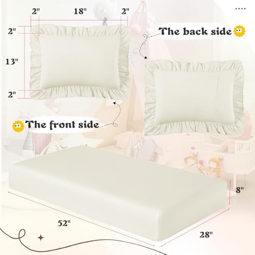 KKJIAF 3 Piece Beige Toddler Sheet Set - Image 5