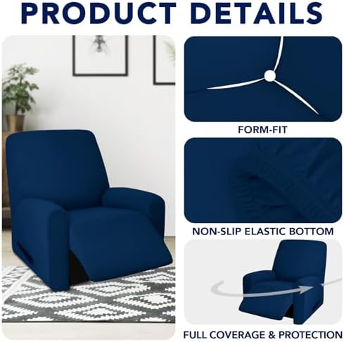 PureFit Waterproof Recliner Chair Cover Slipcovers - Image 4
