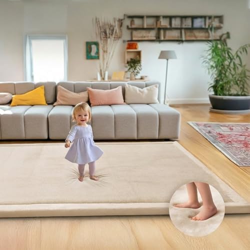 Baby Play Mat for Floor, Velvet Play Mat by MF
