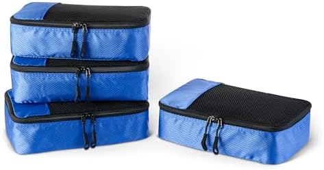 Amazon Essentials 4-Piece Packing Cubes Travel Accessories Set, Space-Saving by AmazonEssentials