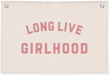 Long Live Girlhood Banner, Girls Baby Nursery Decor, Toddler Girl Room Decor by Wheatwin