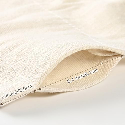 ASPMIZ Cotton Linen Farmhouse Kitchen Curtains, Boho Rustic Button Short Rod - Image 4