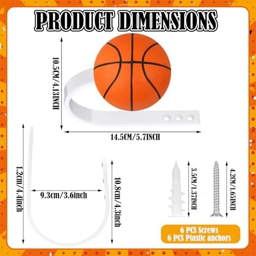 Briwooody 2 Pcs Basketballs Curtain Tiebacks Acrylic Curtain Holdbacks - Image 2