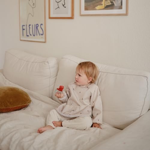 mushie Long Sleeve Baby Bib | Water Resistant Adjustable Fit - Image 6