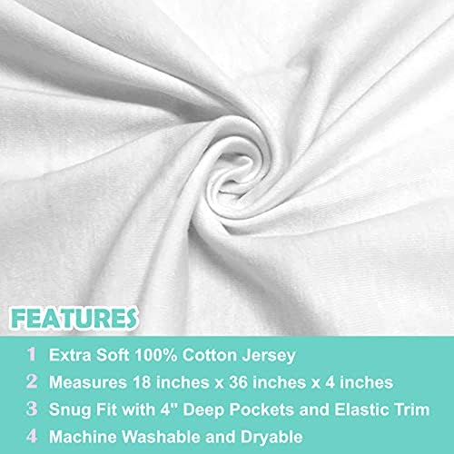 American Baby Company 2 Pack 100% Natural Cotton Fitted Cradle/Bassinet Sheets - Image 2
