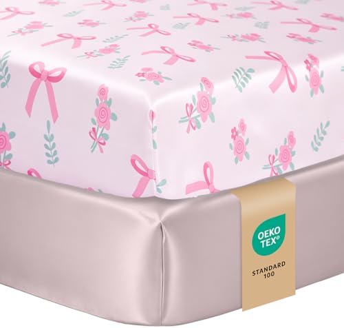 Baby Crib Sheets Girl, Toddler Bed Sheets Fitted by VivaCozy