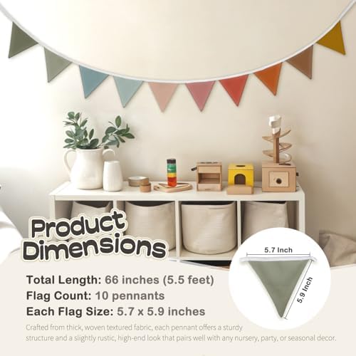 Playroom Pennant Banner Flags 5.5Ft, Nursery Baby Girls Boys Banner Toddler - Image 6