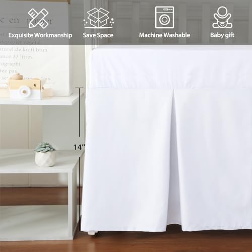 Crib Skirt Dust Ruffle, 100% Egyptian Cotton 400 Thread Count Soft Breathable - Image 2