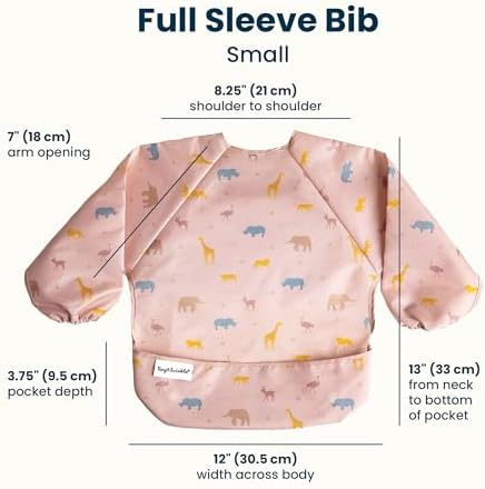 Tiny Twinkle Long Sleeve Bib for Babies & Toddlers | Waterproof Smock Bib for - Image 5