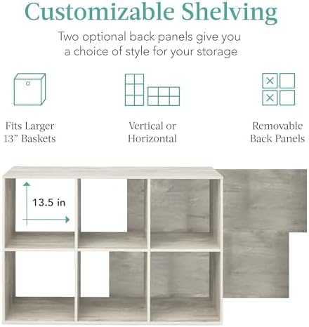 Best Choice Products 6-Cube Storage Organizer, 13.5in Shelf Opening, Display - Image 3