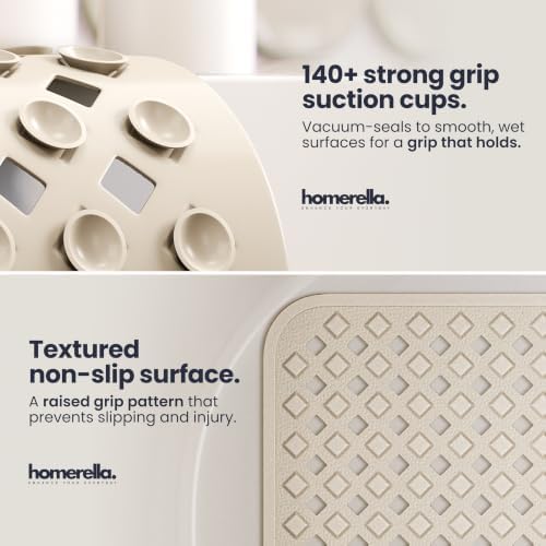 homerella Bathtub Mat Non Slip 28x16 Shower Mat Non Slip Anti Mold BPA Free - Image 2