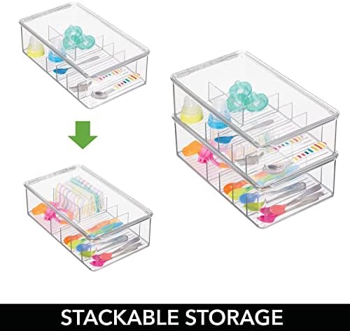mDesign Stackable Plastic Storage Organizer Container - Image 5