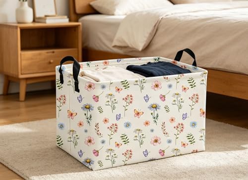 Rectangle Baskets Flower Basket Cute Storage Bin Organizer Box - Image 5