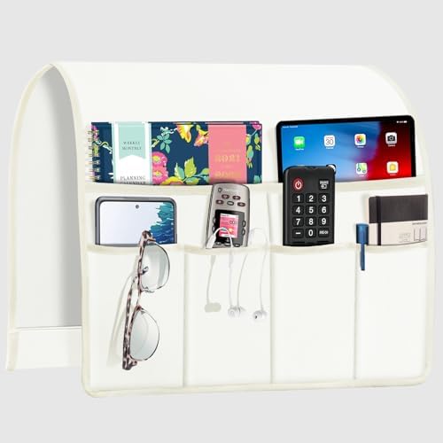 Joywell Remote Control Holder Armchair Caddy Armrest Organizer White by Joywell