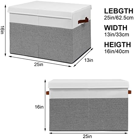 Large Toy Storage Box with Lid, Toy Chest Bin Boxes Basket with Dividers - Image 5