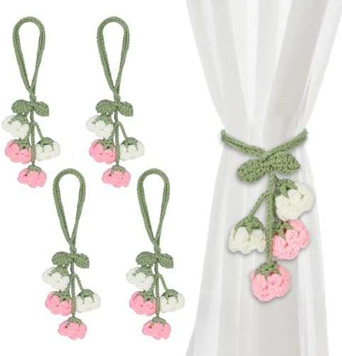 Flower Curtain Tiebacks, Cute Curtain Holdbacks by Rddconkit
