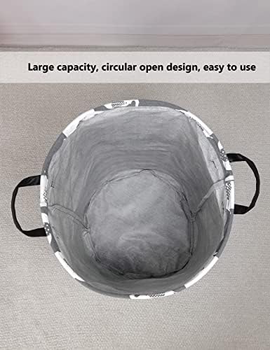Foldable Waterproof Round Fabric Laundry Basket Home - Image 6