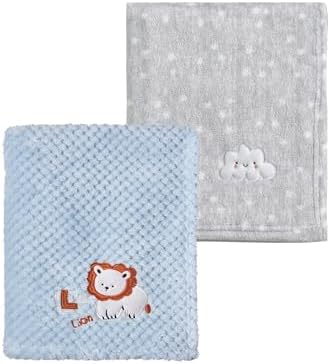 CREVENT 2Pcs 30''X40'' Cute Cozy Fluffy Warm Baby Blankets by CREVENT