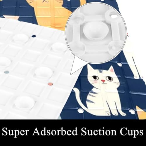 Shower Mat Non Slip, Sunglasses Cats Anti Slip Bath Mat - Image 3