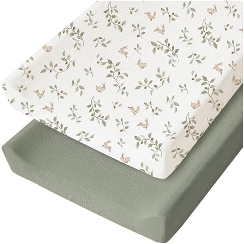 Konssy 2 Pack Muslin Changing Pad Covers by Konssy