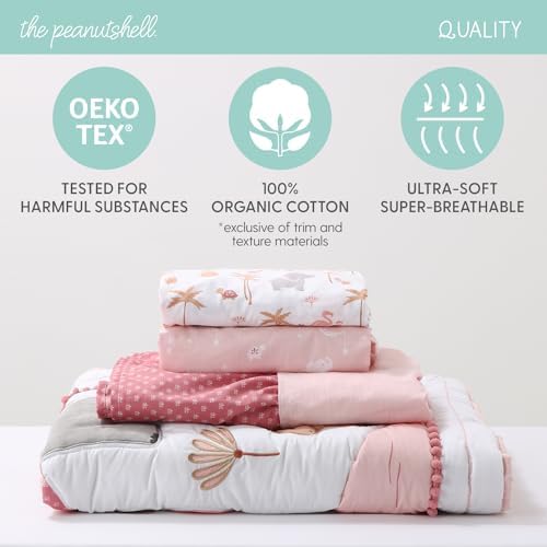 The Peanutshell 4 Piece Organic Cotton Baby Crib Bedding Set - Image 3