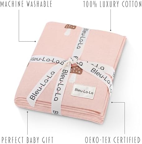 Swaddle Blanket for Girls 100% Cotton Buttery Soft Cozy Receiving Swaddle Crib - Image 3