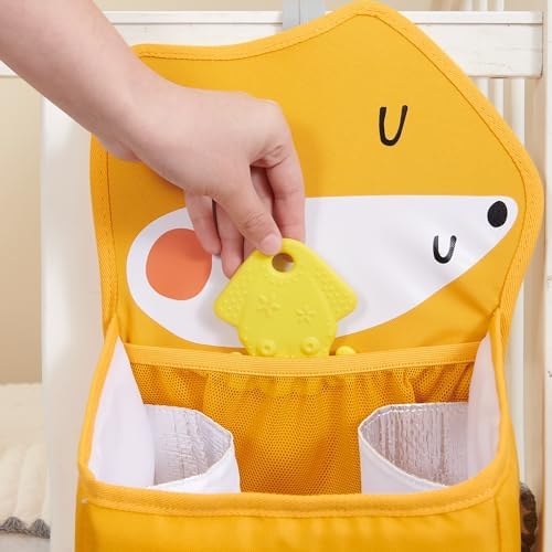 SUNVENO Hanging Diaper Caddy for Crib, Baby Diaper Stacker and Nursery Organizer - Image 2
