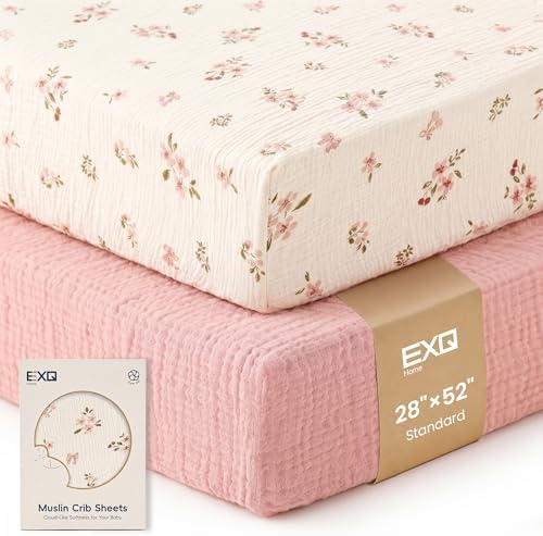 Muslin Crib Sheets for Boy Girl by EXQHomeTexitleCoLtd
