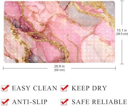 Shower Mat Bathtub Mat, 26.8x15.1 inch, Non-Slip Bath Mat - Image 3
