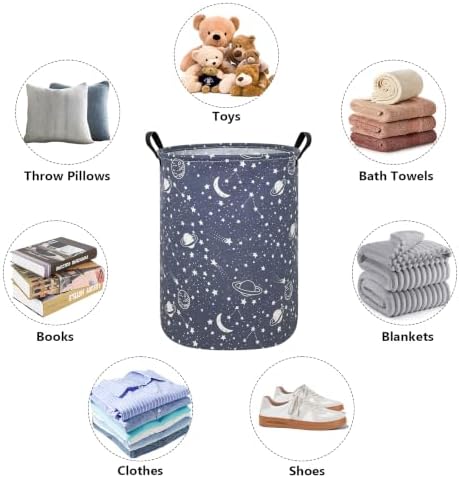Foldable Waterproof Round Fabric Laundry Basket Home - Image 6