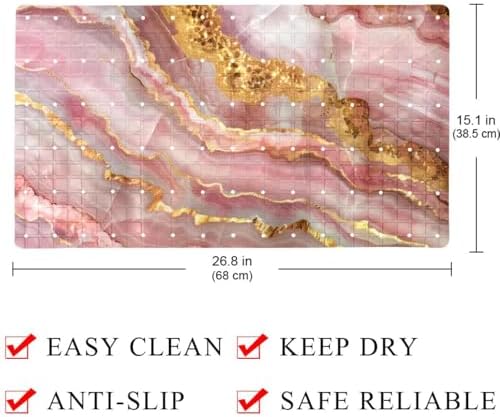 Bathtub Mat Non Slip 26.8x15.1In, Bathroom Decor PVC Shower Mats - Image 4