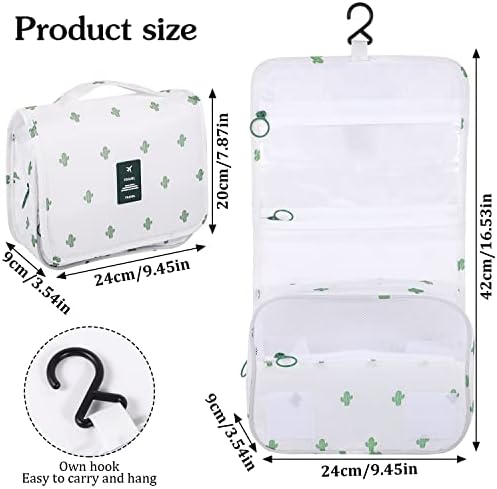 Hanging Toiletry Bag for Women, Portable Cosmetic Summer Beach Bag - Image 2