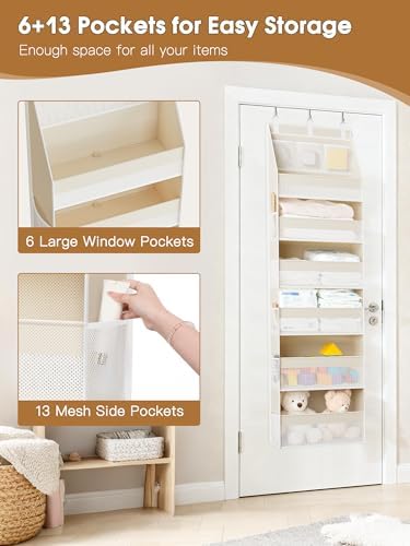 Criusia Over the Door Organizer, 6-Shelf Closet Hanging Storage - Image 5
