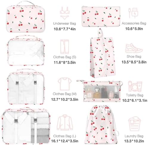 8 Set Packing Cubes for Suitcases, Packing Cube - Image 2
