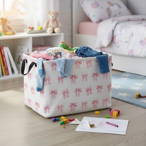 Rectangular Valentines Basket Fabric Storage Bin Storage Boxes Collapsible - Image 3