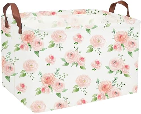 Essme Rectangular Rose Basket, Flower Storage Bins Organizer by ESSME