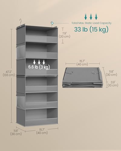 SONGMICS Widended Hanging Closet Organizer and Storage - Image 2