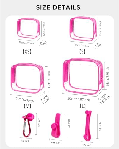LETGO 4 PCS Clear Insert Bag for Bogg Bag, 4 Sizes Waterproof Beach Bag - Image 6