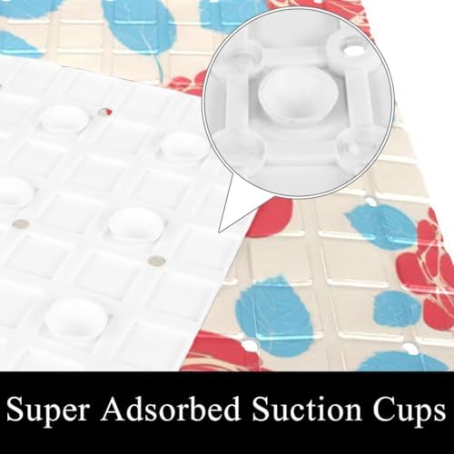 Bathtub Mat Non Slip 26.8x15.1In, Rose Bath Mat - Image 3
