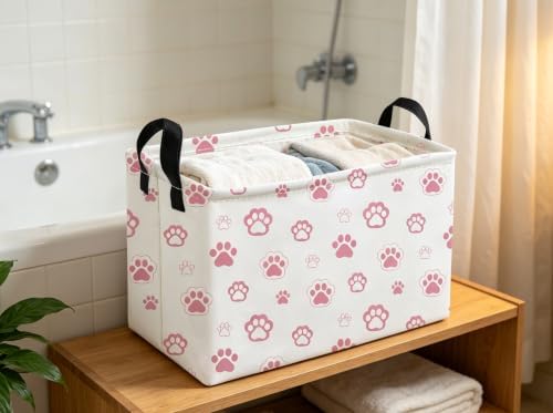 Essme Rectangular Pink Baskets, Dog Basket - Image 6