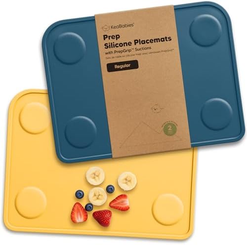 KeaBabies 2pk Silicone Placemats by KeaBabies