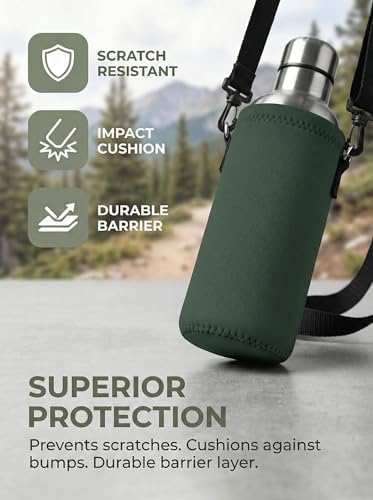 AUPET Water Bottle Bag Carrier, 24oz/32oz Insulated Neoprene bottle Sling - Image 3
